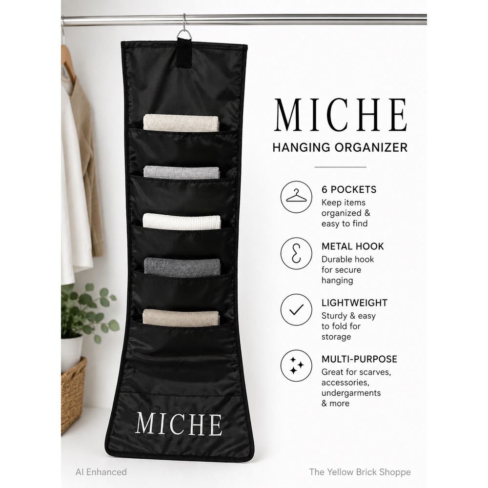 Miche Hanging Closet Organizer 13 Pocket ‎ Accessory Storage Black